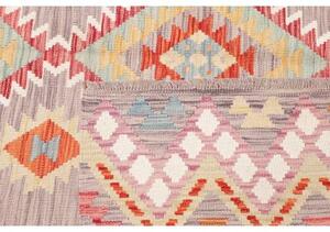 Tappeto Kilim Geometrico Grigio Tortora Multicolore 164x235 Cm