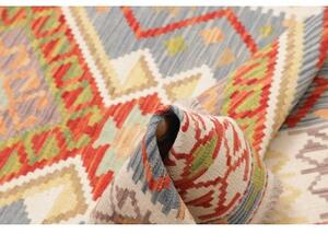 Tappeto Kilim Geometrico Avorio Blu 123x178 Cm