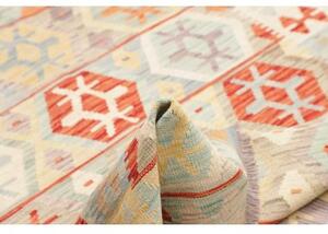 Tappeto Kilim Stilizzato Celeste Multicolore 150x193 Cm