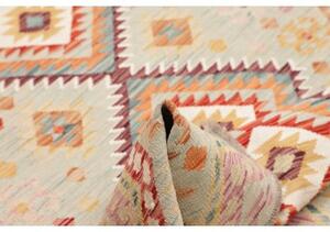 Tappeto Kilim Geometrico Verde Salvia Beige 149x198 Cm