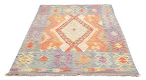 Tappeto Kilim Geometrico Azzurro Arancione 127x176 Cm