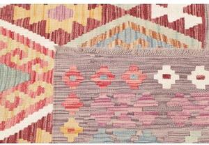 Tappeto Kilim Geometrico Beige Rosso 174x238 Cm