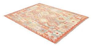 Tappeto Kilim Geometrico Arancione Beige 150x193 Cm