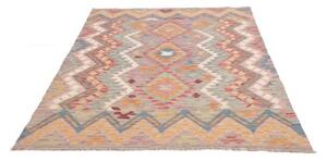 Tappeto Kilim Geometrico Tortora Multicolore 150x196 Cm