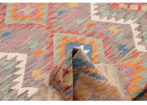 Tappeto Kilim Geometrico Tortora Multicolore 150x196 Cm