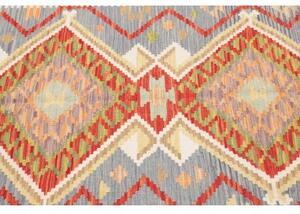 Tappeto Kilim Geometrico Avorio Blu 123x178 Cm