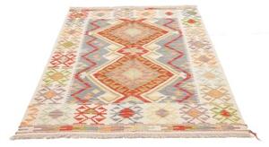 Tappeto Kilim Geometrico Avorio Blu 123x178 Cm