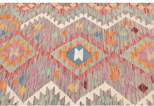 Tappeto Kilim Geometrico Tortora Multicolore 150x196 Cm