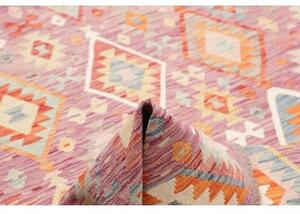 Tappeto Kilim Geometrico Porpora Arancione 171x247 Cm