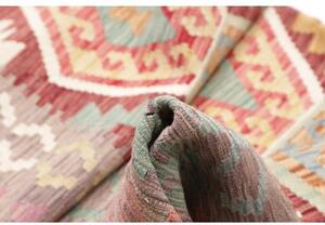 Tappeto Kilim Geometrico Beige Rosso 174x238 Cm