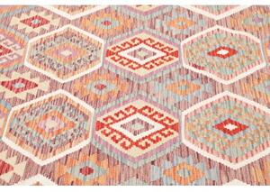 Tappeto Kilim Geometrico Verde Salvia Multicolore 179x250 Cm