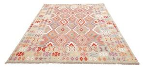 Tappeto Kilim Geometrico Verde Salvia Multicolore 179x250 Cm