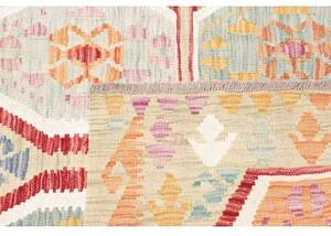 Tappeto Kilim Stilizzato Beige Multicolore 177x245 Cm