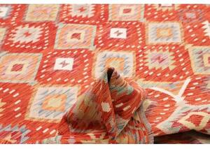 Tappeto Kilim Geometrico Ruggine Beige 206x289 Cm