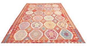 Tappeto Kilim Stilizzato Mattone Multicolore 207x300 Cm