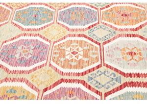Tappeto Kilim Stilizzato Beige Multicolore 177x245 Cm