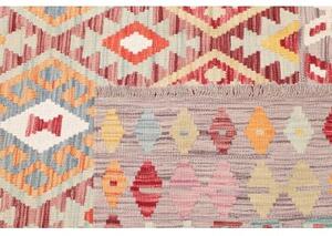 Tappeto Kilim Geometrico Grigio Rosso 176x247 Cm