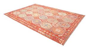 Tappeto Kilim Stilizzato Ruggine Beige 198x286 Cm