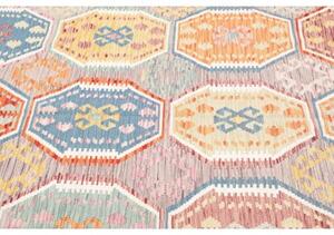 Tappeto Kilim Geometrico Beige Multicolore 172x241 Cm