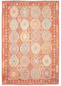 Tappeto Kilim Stilizzato Ruggine Beige 198x286 Cm