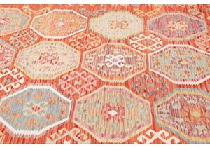 Tappeto Kilim Stilizzato Ruggine Beige 198x286 Cm
