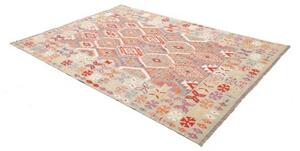 Tappeto Kilim Geometrico Verde Salvia Multicolore 179x250 Cm