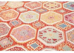 Tappeto Kilim Stilizzato Mattone Multicolore 207x300 Cm