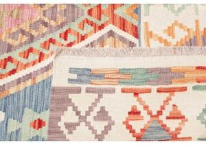 Tappeto Kilim Stilizzato Azzurro Avorio 176x254 Cm
