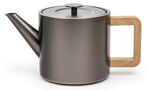Teiera grigia in acciaio inox con filtro 1,1 l Duet Narvik – Bredemeijer