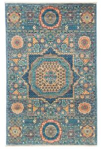 Tappeto Kairo Stilizzato Blu Petrolio Beige 80x126 Cm