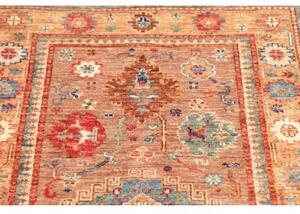 Tappeto Kazak Fine Stilizzato Marrone Rossiccio Blu 80x127 Cm