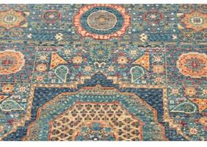 Tappeto Kairo Stilizzato Blu Petrolio Beige 80x126 Cm