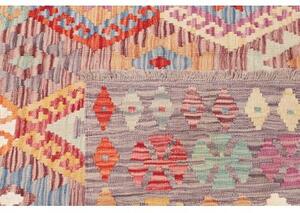 Tappeto Kilim Geometrico Grigio Multicolore 171x249 Cm