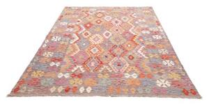 Tappeto Kilim Geometrico Grigio Multicolore 171x249 Cm