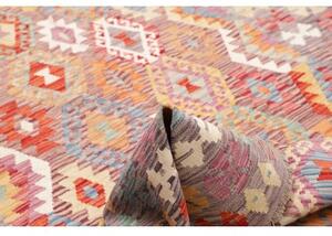 Tappeto Kilim Geometrico Grigio Multicolore 171x249 Cm