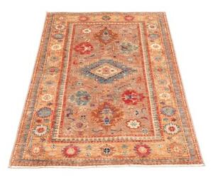 Tappeto Kazak Fine Stilizzato Marrone Rossiccio Blu 80x127 Cm