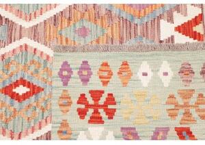 Tappeto Kilim Geometrico Verde Salvia Multicolore 179x250 Cm