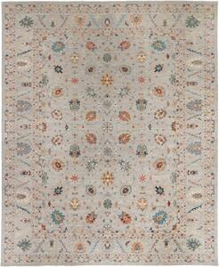 Tappeto Zigler Fine Floreale Grigio Multicolore 385x481 Cm