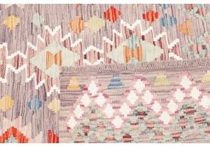 Tappeto Kilim Geometrico Grigio Multicolore Quadrato 147x159 Cm