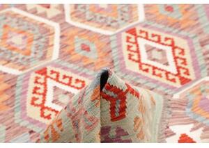 Tappeto Kilim Geometrico Verde Salvia Multicolore 179x250 Cm