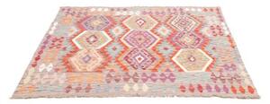 Tappeto Kilim Geometrico Multicolore Beige Quadrato 147x147 Cm