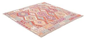 Tappeto Kilim Geometrico Multicolore Beige Quadrato 147x147 Cm
