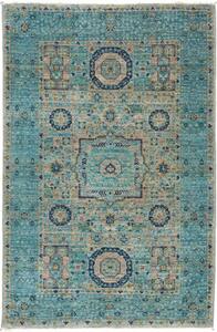 Tappeto Kairo Stilizzato Turchese Blu Scuro 80x122 Cm