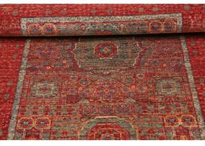 Tappeto Kairo Stilizzato Rosso Mattone Azzurro 79x127 Cm