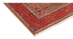 Tappeto Kairo Stilizzato Rosso Mattone Azzurro 79x127 Cm
