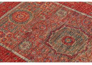 Tappeto Kairo Stilizzato Rosso Mattone Azzurro 79x127 Cm