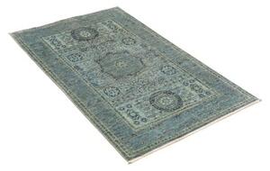 Tappeto Kairo Medaglione Blu Petrolio Beige 79x125 Cm