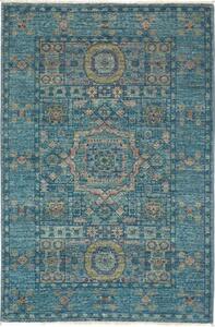 Tappeto Kairo Medaglione Verde Petrolio Beige 80x121 Cm