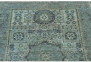 Tappeto Kairo Medaglione Blu Petrolio Beige 79x125 Cm