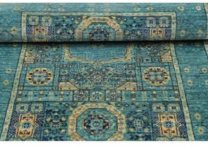 Tappeto Kairo Geometrico Verde Petrolio Beige 77x126 Cm